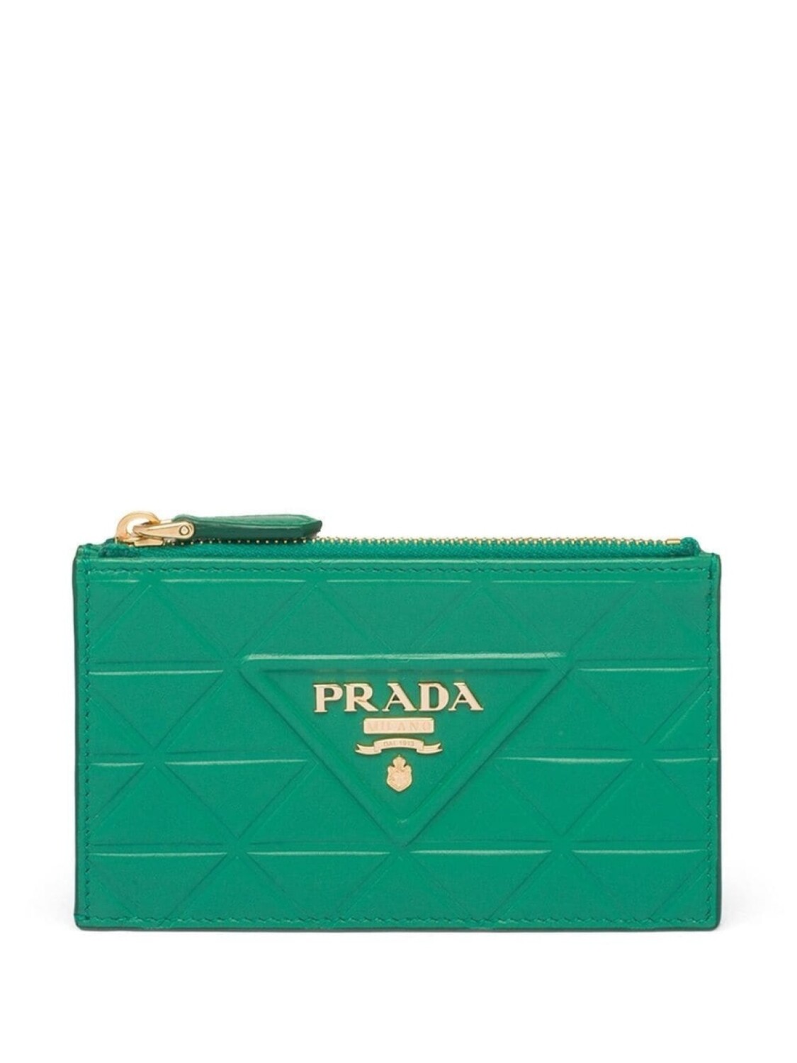 

Prada картхолдер с тисненым логотипом, зеленый
