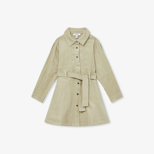 

Платье из вельвета Mara с завязкой на талии 4-13 лет Reiss, коричневый