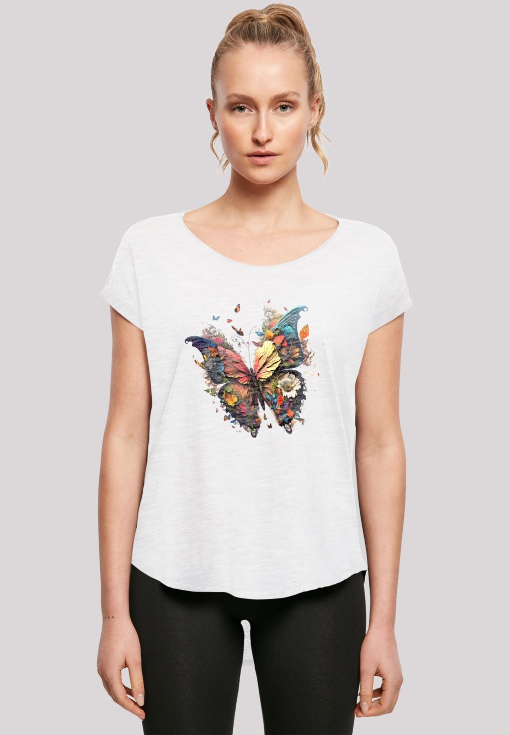 

Футболка с принтом SCHMETTERLING BUNT F4NT4STIC, белый