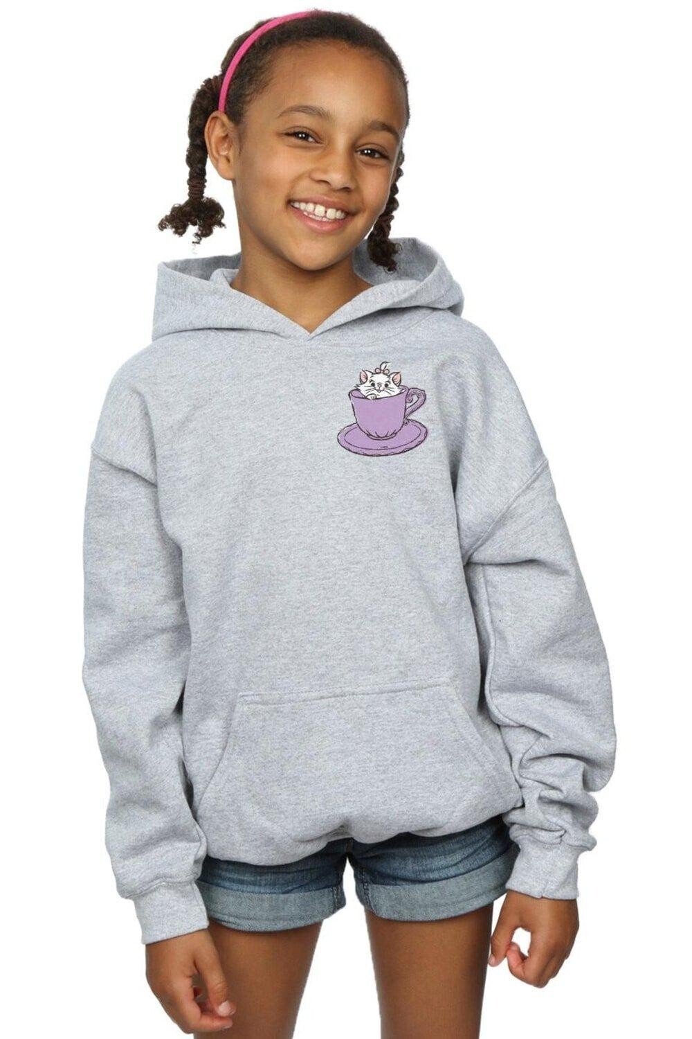 

Толстовка с принтом на груди Aristocats Marie In Cup Disney, серый