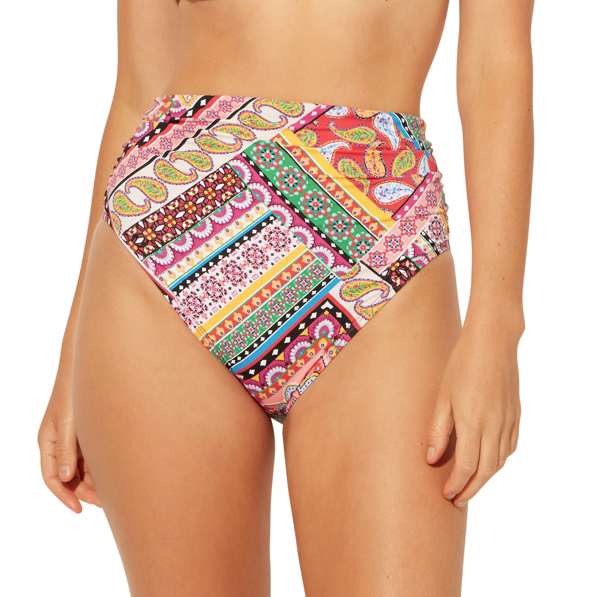 

Женские бикини-трусики с высокой талией и сборками Bleu Rod Beattie, Multi