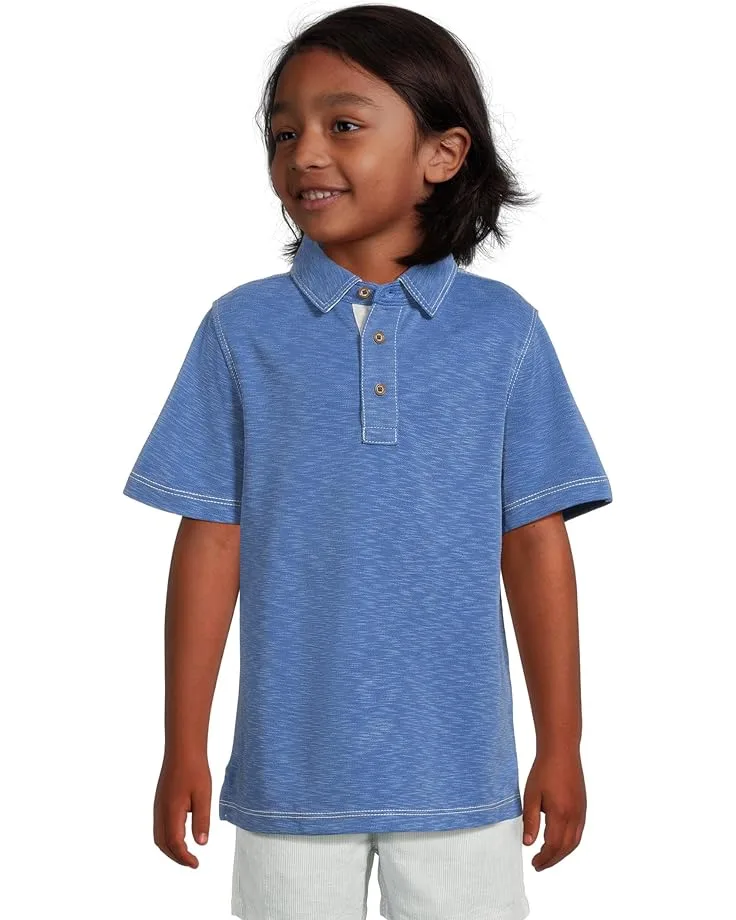Поло Johnston & Murphy Kids Vintage Slub Polo (Big Kid), RoyalSee Less