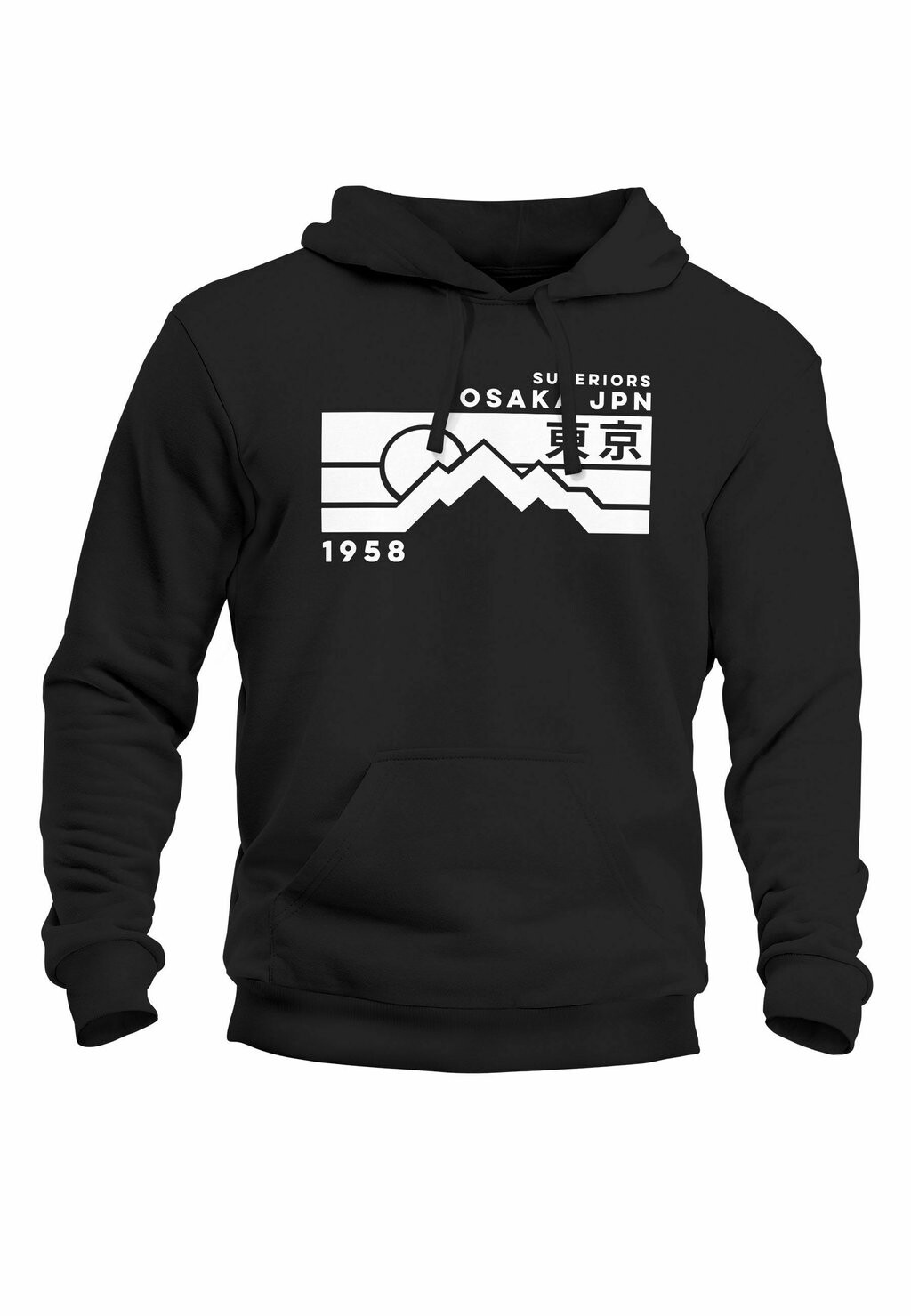 

Толстовка с капюшоном AUFDRUCK OSAKA JPN JAPANISCHE SCHRIFTZEICHEN FASHI Neverless, черный