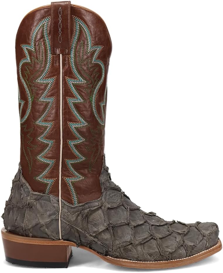 

Мужские ботинки Dan Post Riggs Pirarucu с вышивкой, квадратный носок, на выворотной подошве, средняя голень - черные, коричневые