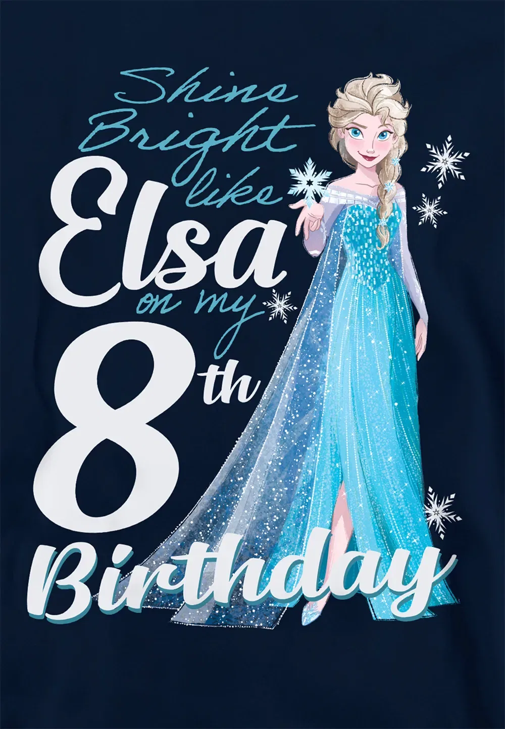 Детская толстовка с принтом Frozen Elsa Disney, темно-синий — фото 2