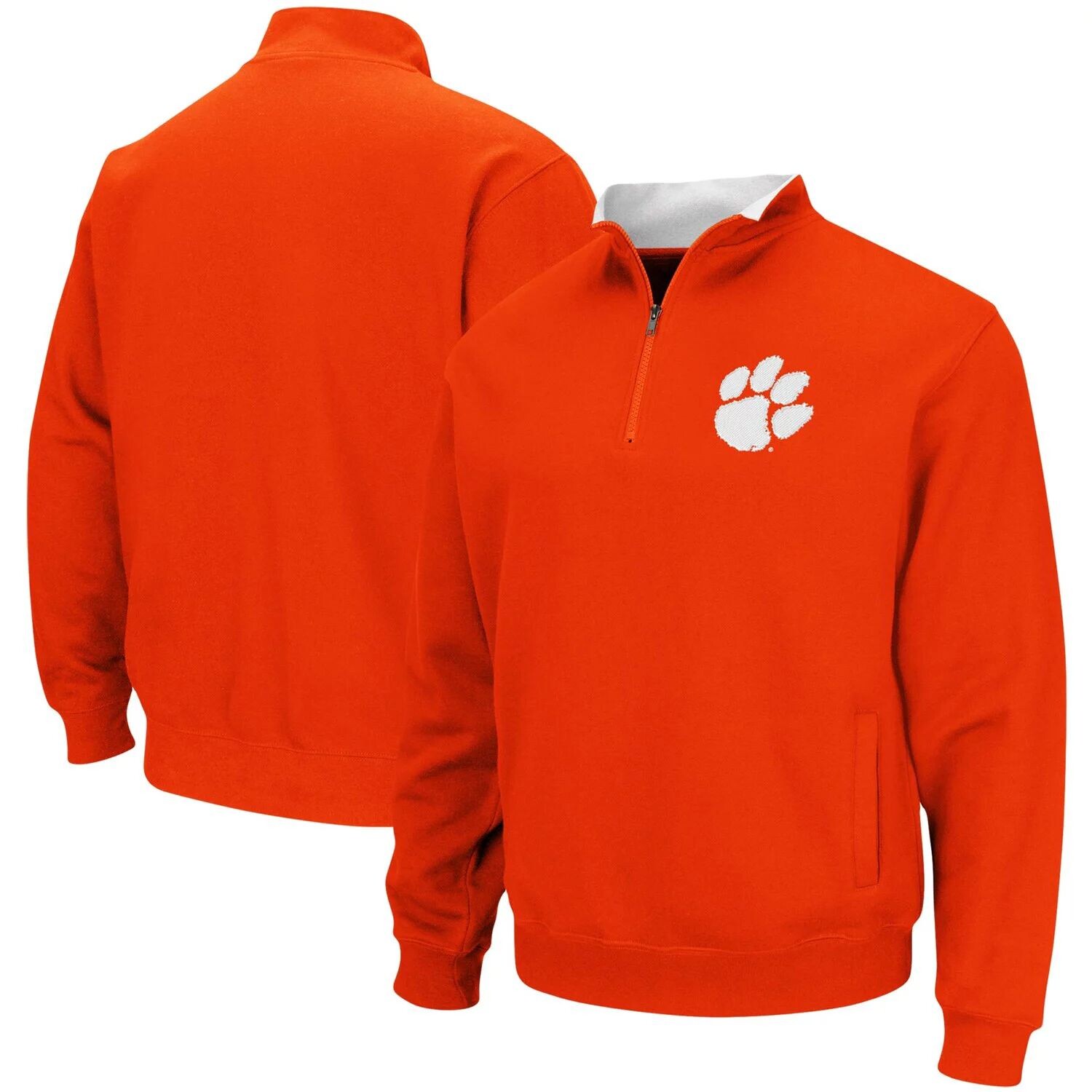 

Мужской оранжевый пуловер с молнией в четверть и логотипом Clemson Tigers Tortugas Colosseum