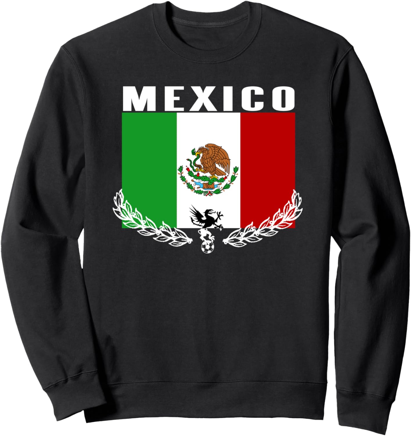 

Модная толстовка с винтажным флагом Мексики Trendy Apparel, черный