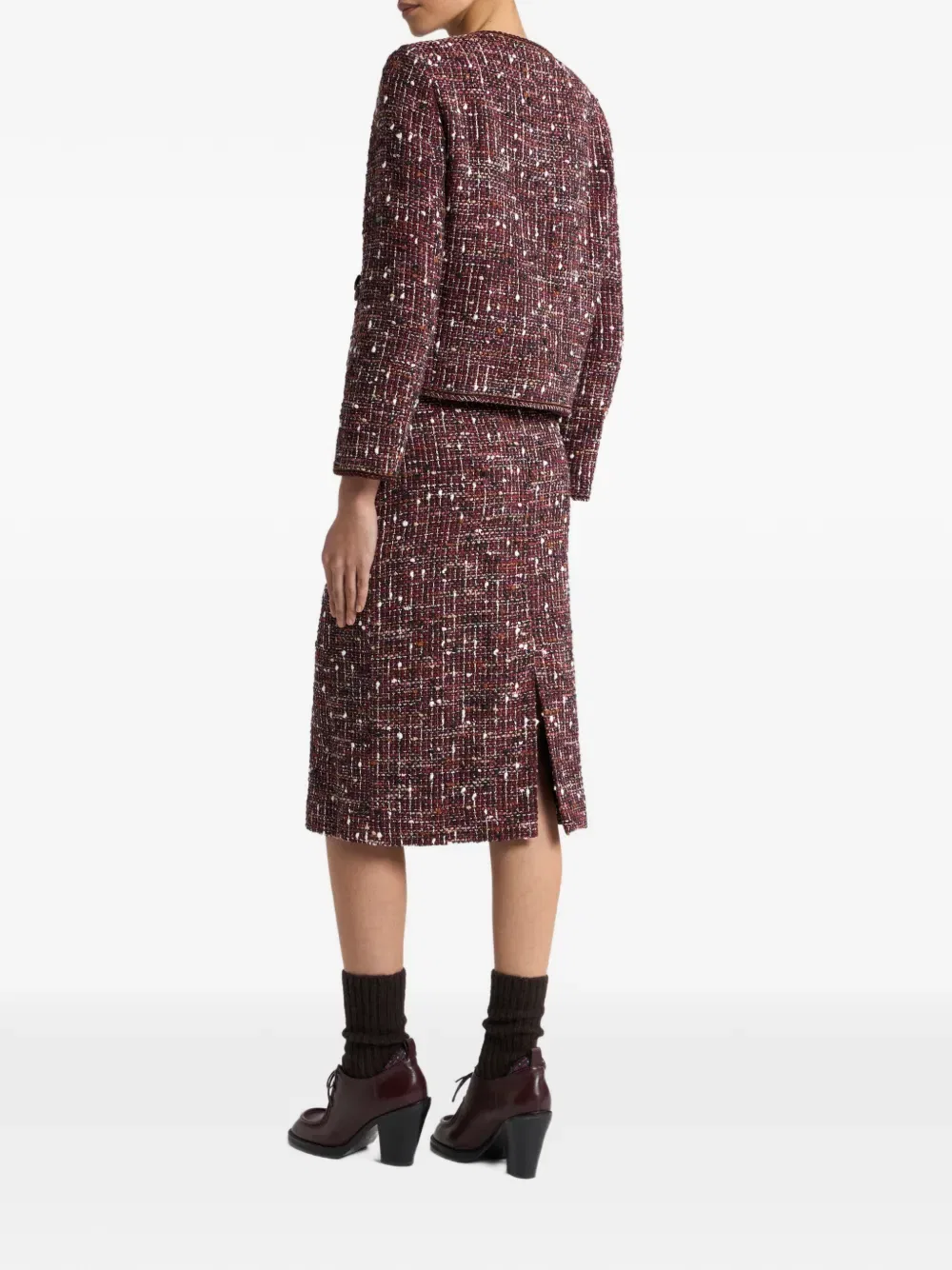 Жакет из твида Etro, красный — фото 3