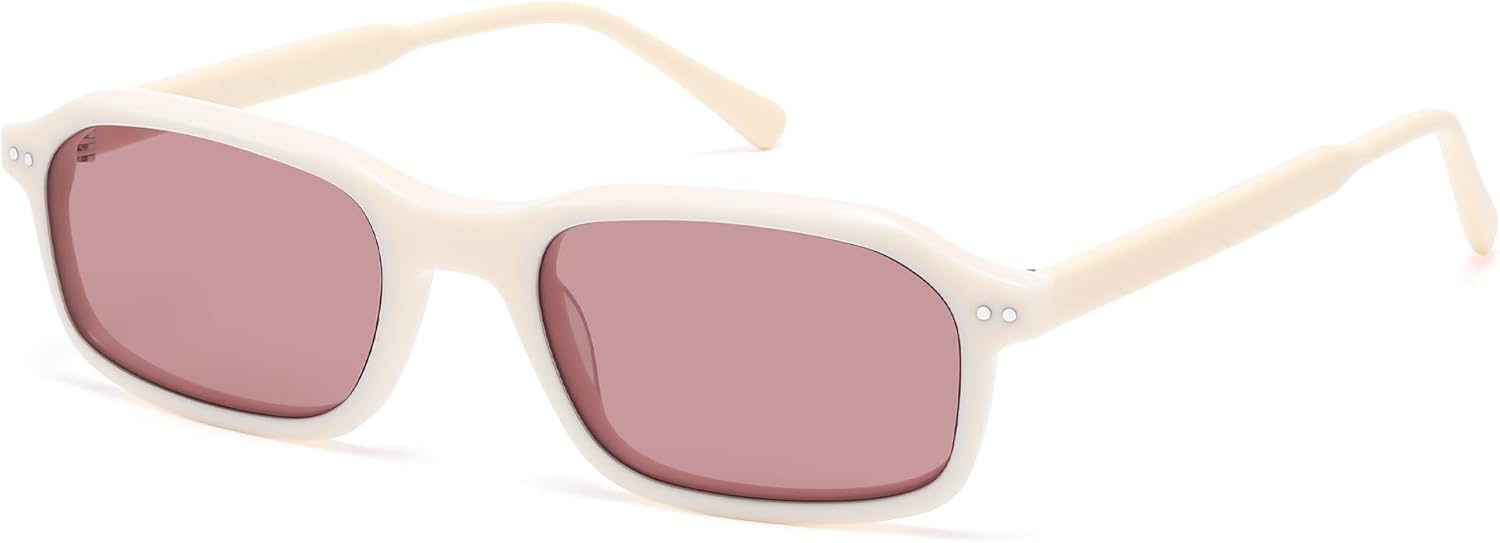 

Классические прямоугольные поляризованные солнцезащитные очки SOJOS для женщин и мужчин, ретро-оправа из ацетата с поляризованными линзами и защитой от УФ-излучения, Beige/Red