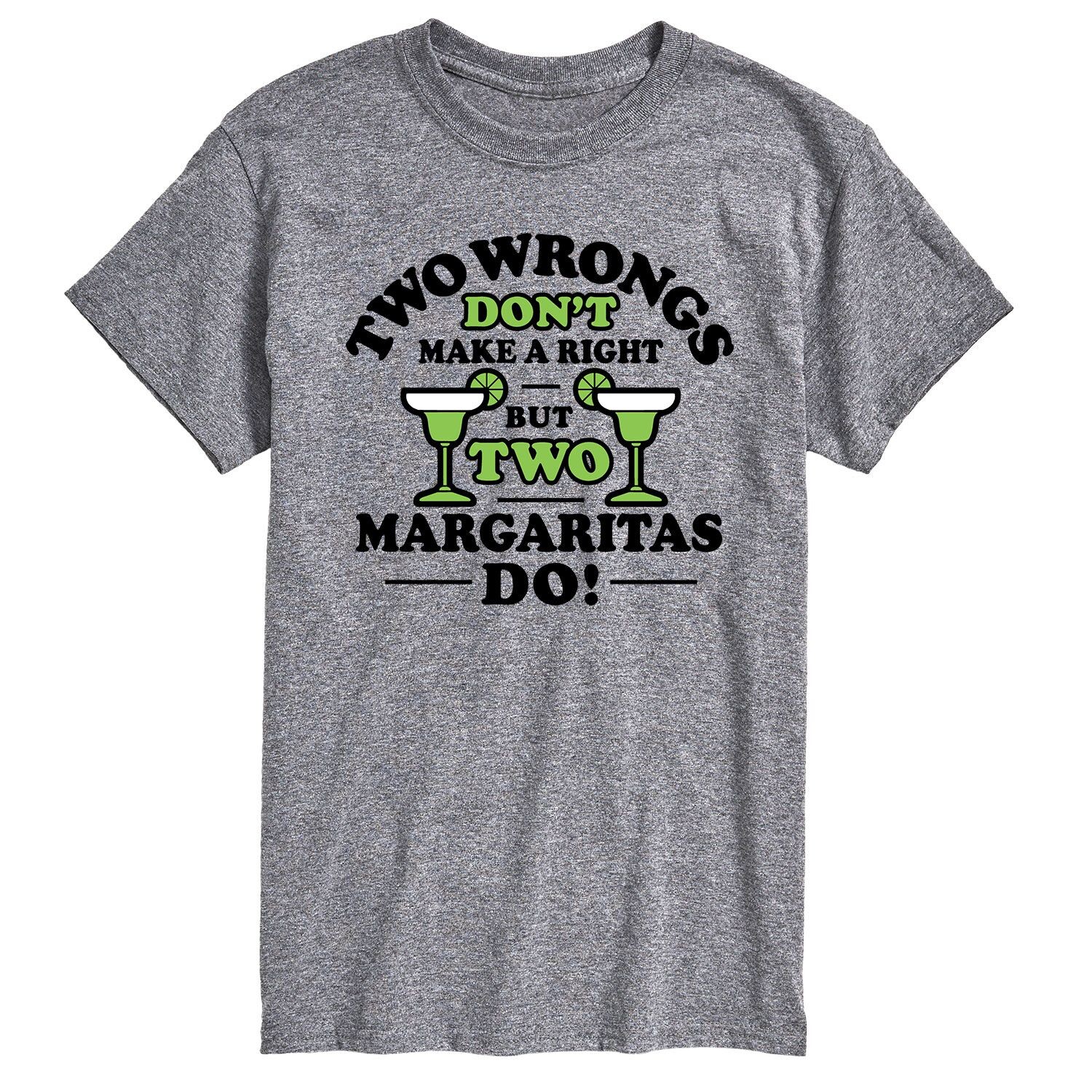 

Мужская футболка с рисунком Two Wrongs Right Margaritas Licensed Character