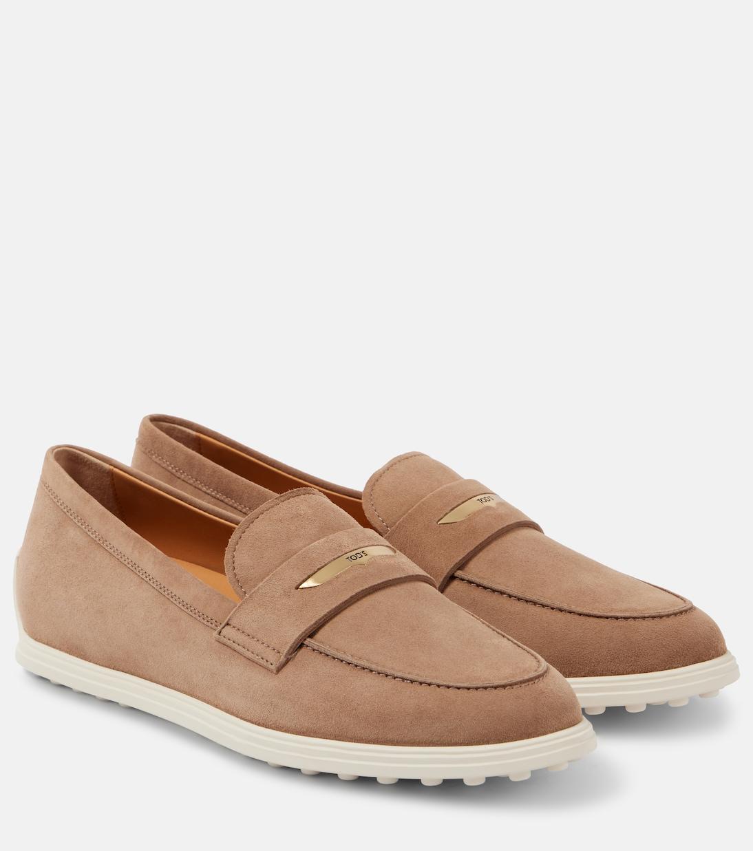 Замшевые мокасины Tod's, Cappuccino