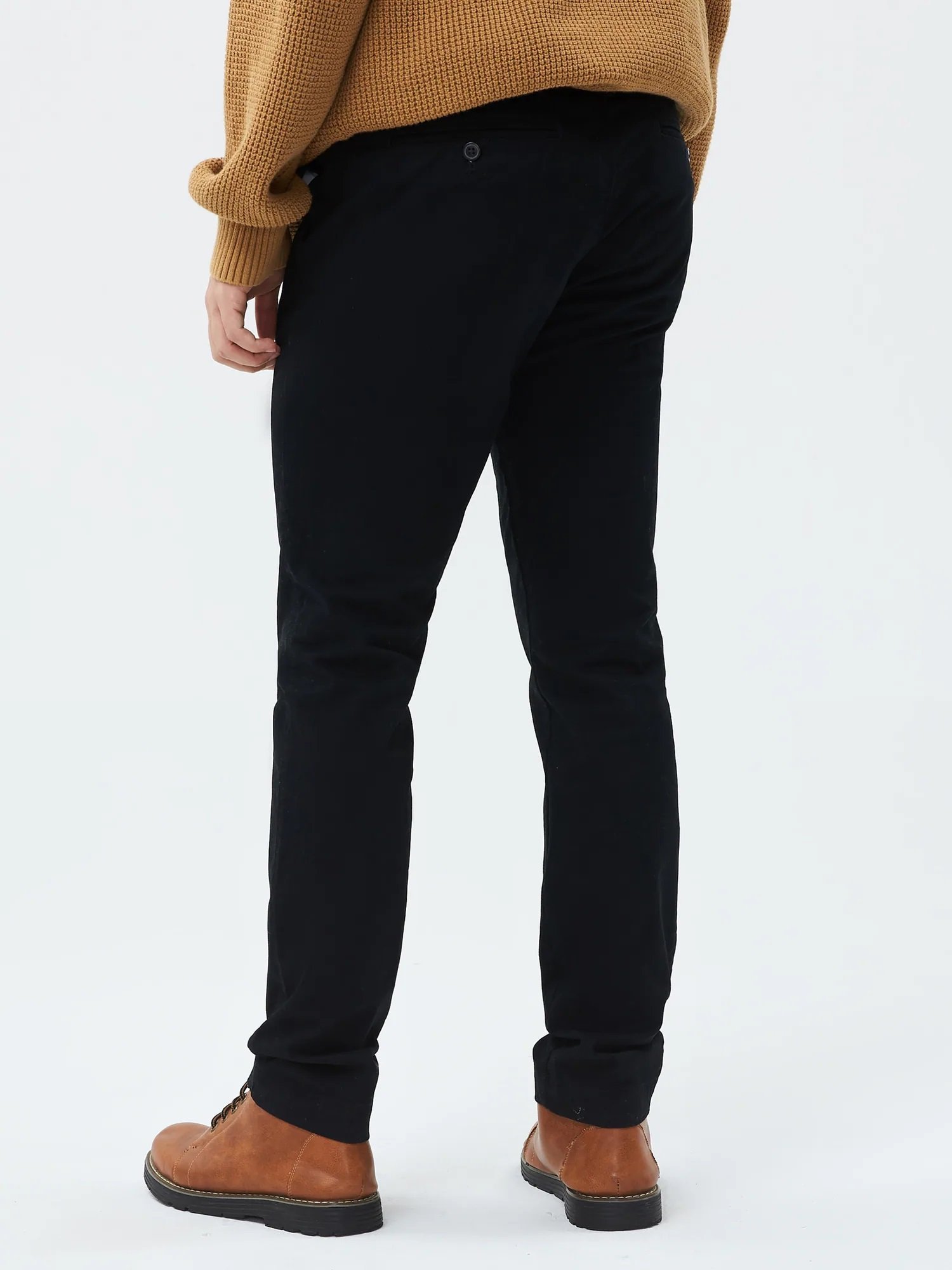 Брюки Gapflex Essential Khaki Skinny Fit Gap, TRUE_BLACK — фото 3