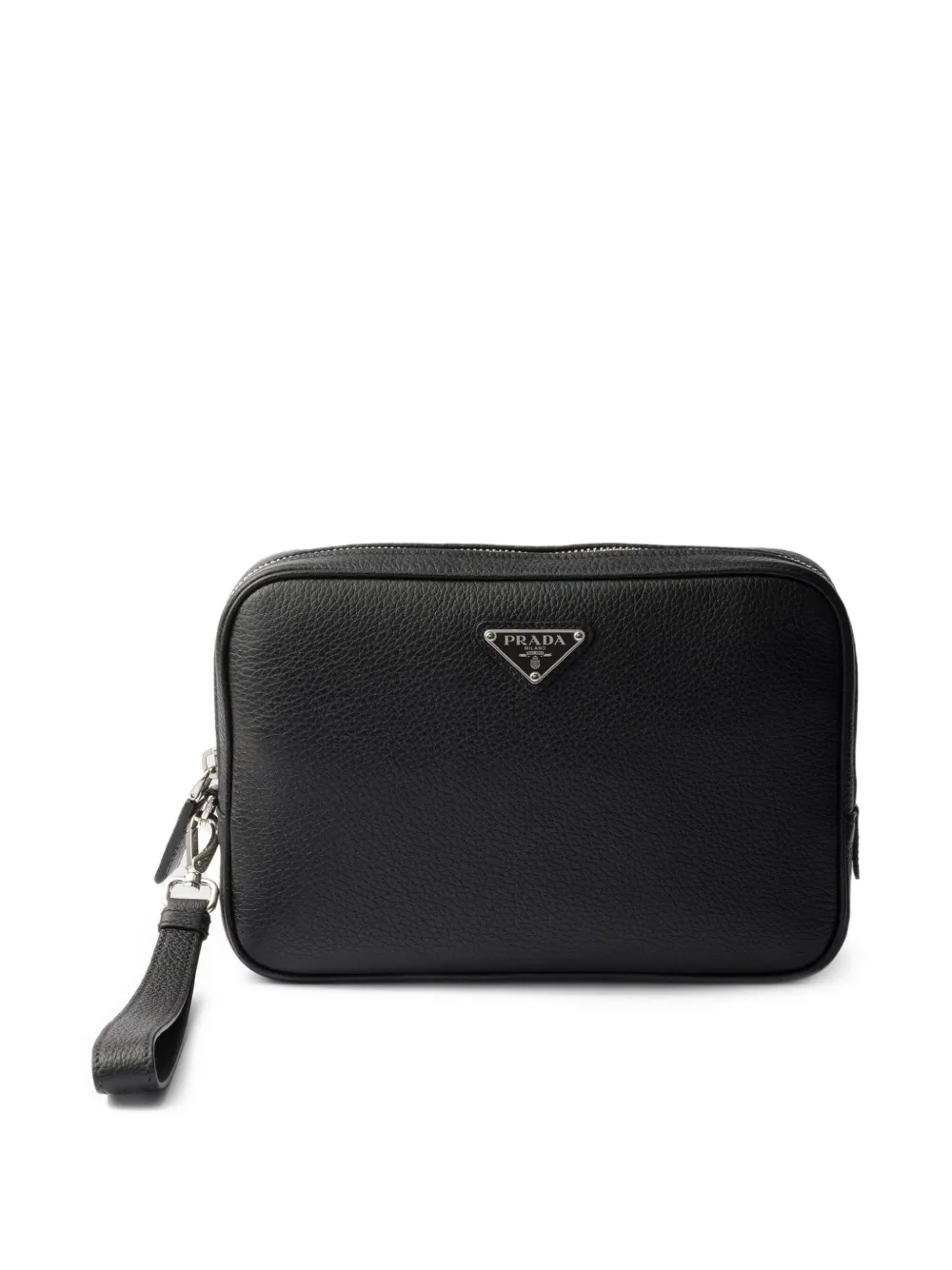 

Клатч с логотипом Prada, черный