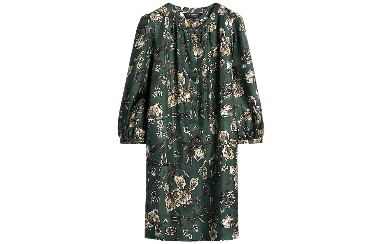 

Длинное платье с рукавами Женское Шалфейно-зеленое S MAX MARA