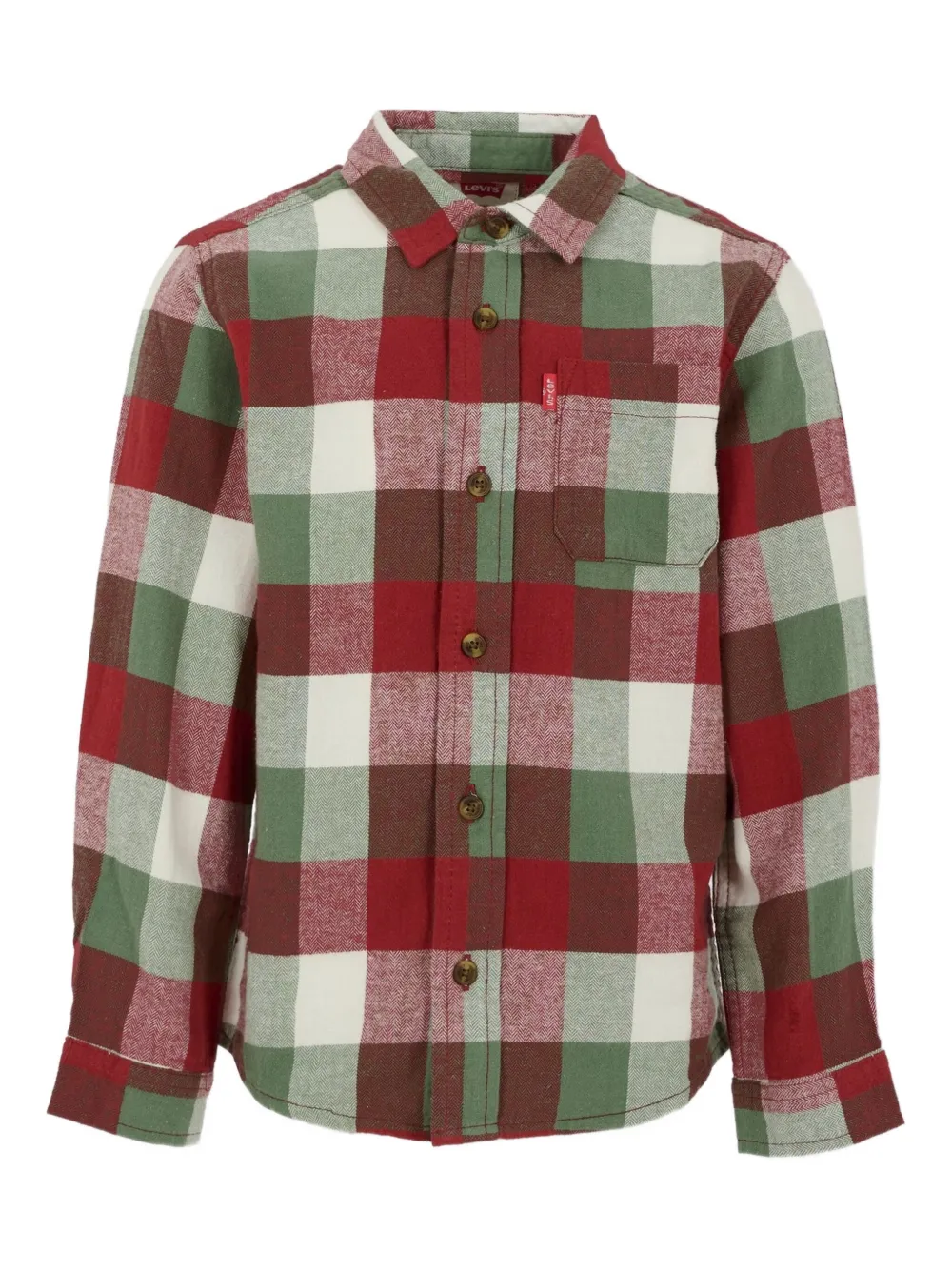 

Клетчатая рубашка с длинными рукавами Levi'S Kids, красный