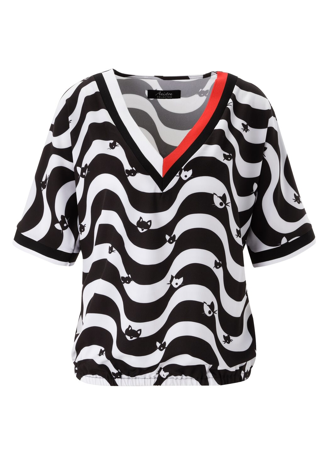 

Aniston SELECTED Блузка в черном и белом цветах