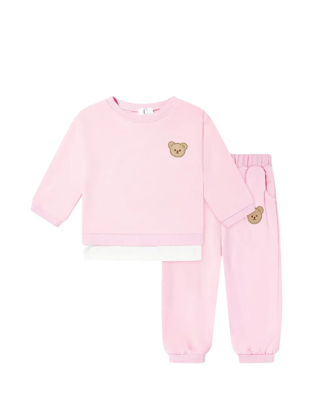 Спортивный костюм с изображением медведя Cozy Crew Club, розовый
