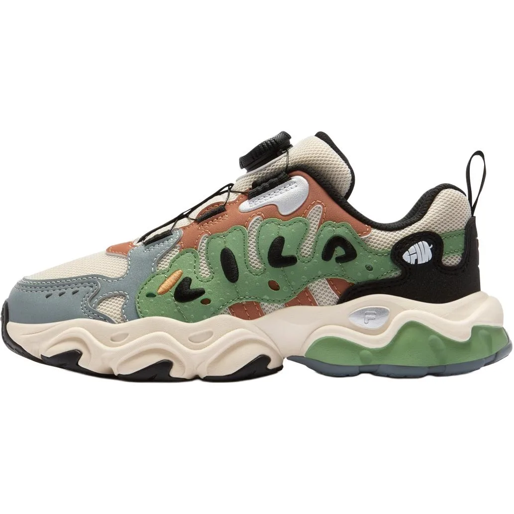 FILA KIDS Детские кроссовки для бега с низким верхом из искусственной кожи и текстиля Sand/Mistletoe Brown/Green