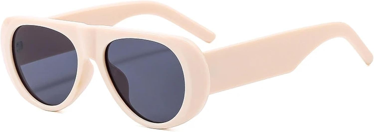 

Ретро женские солнцезащитные очки, модные оттенки конфетных цветов, защита от УФ-излучения UV400; мужские модные солнцезащитные очки с широкими дужками TVTBBVV, Beige Grey