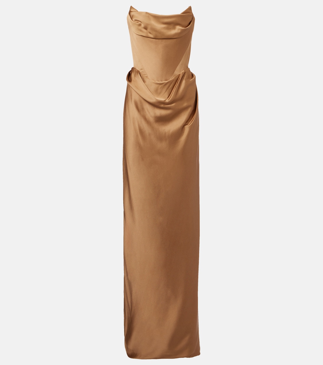 

Платье-корсет без бретелек с атласным принтом Galaxyno Vivienne Westwood, Mocha