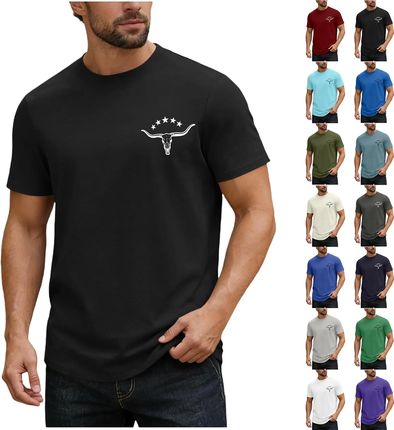 

Футболка мужская летняя хлопковая с коротким рукавом и принтом