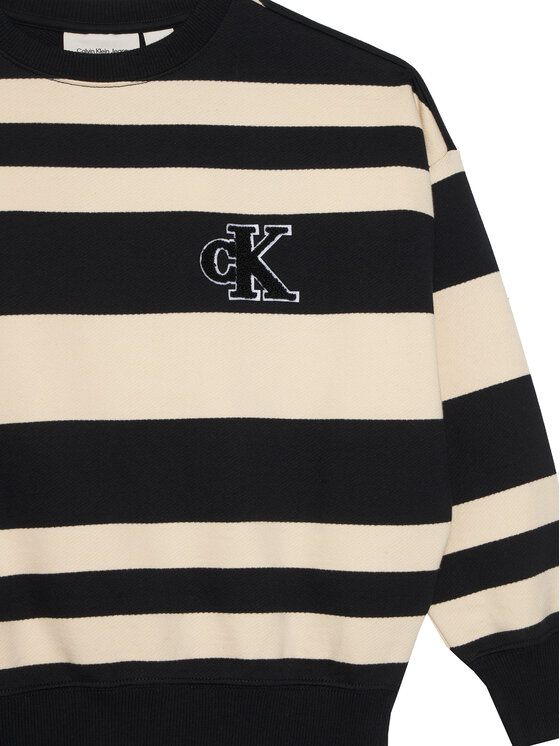 Свитшот regular fit Striped Modern IB0IB02558 Calvin Klein Jeans, черный — фото 3