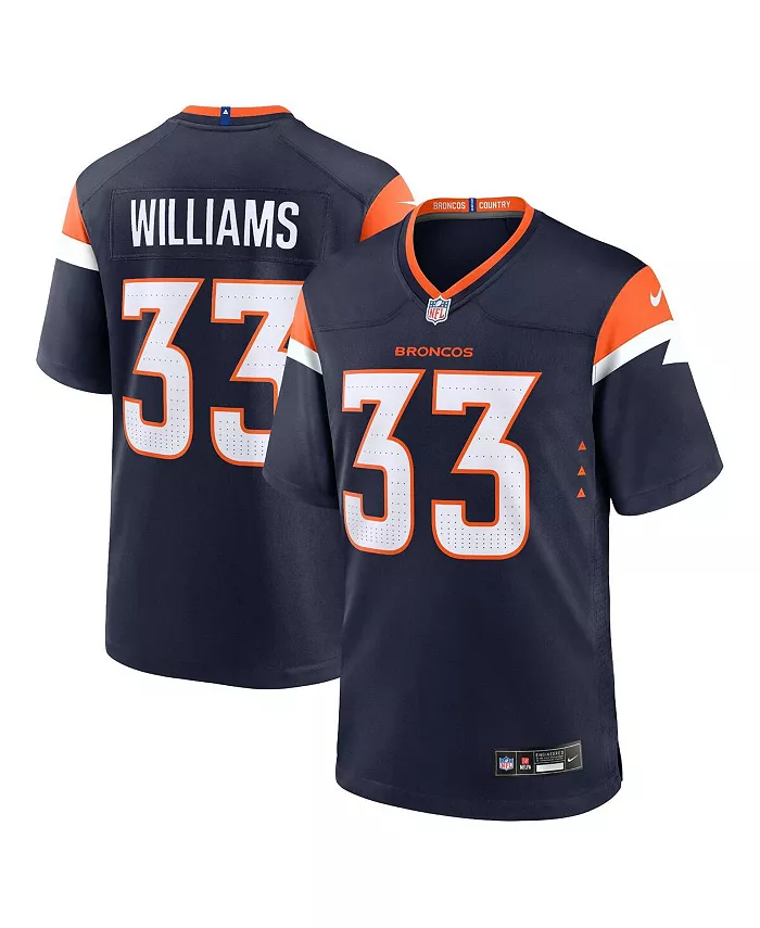 

Мужская альтернативная игровая футболка Javonte Williams Denver Broncos Nike, синий