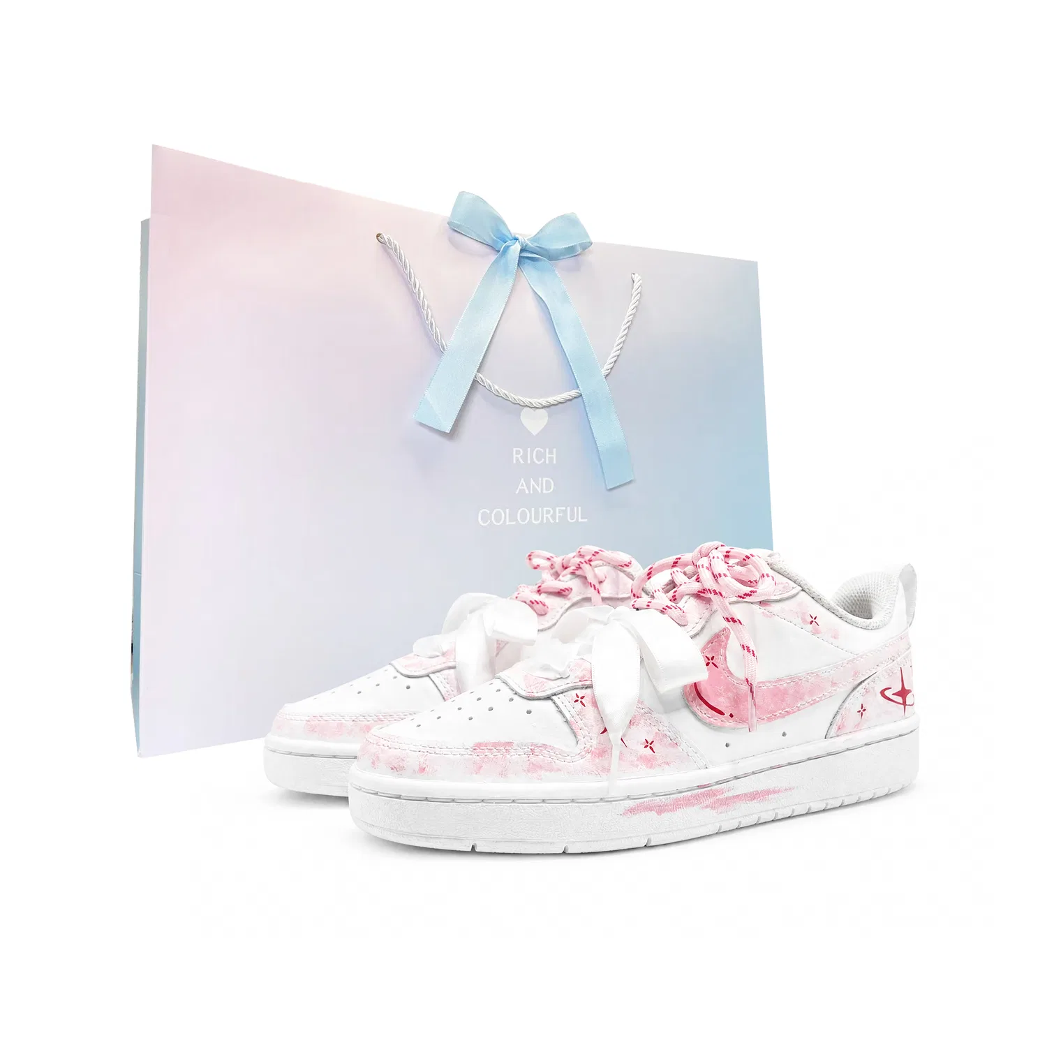 Кроссовки скейтбординговые Nike Court Borough Pink White