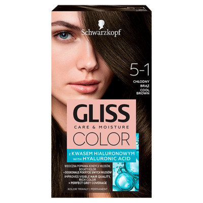

Schwarzkopf, Gliss Color, крем-краска для волос 5-1 Cool Brown