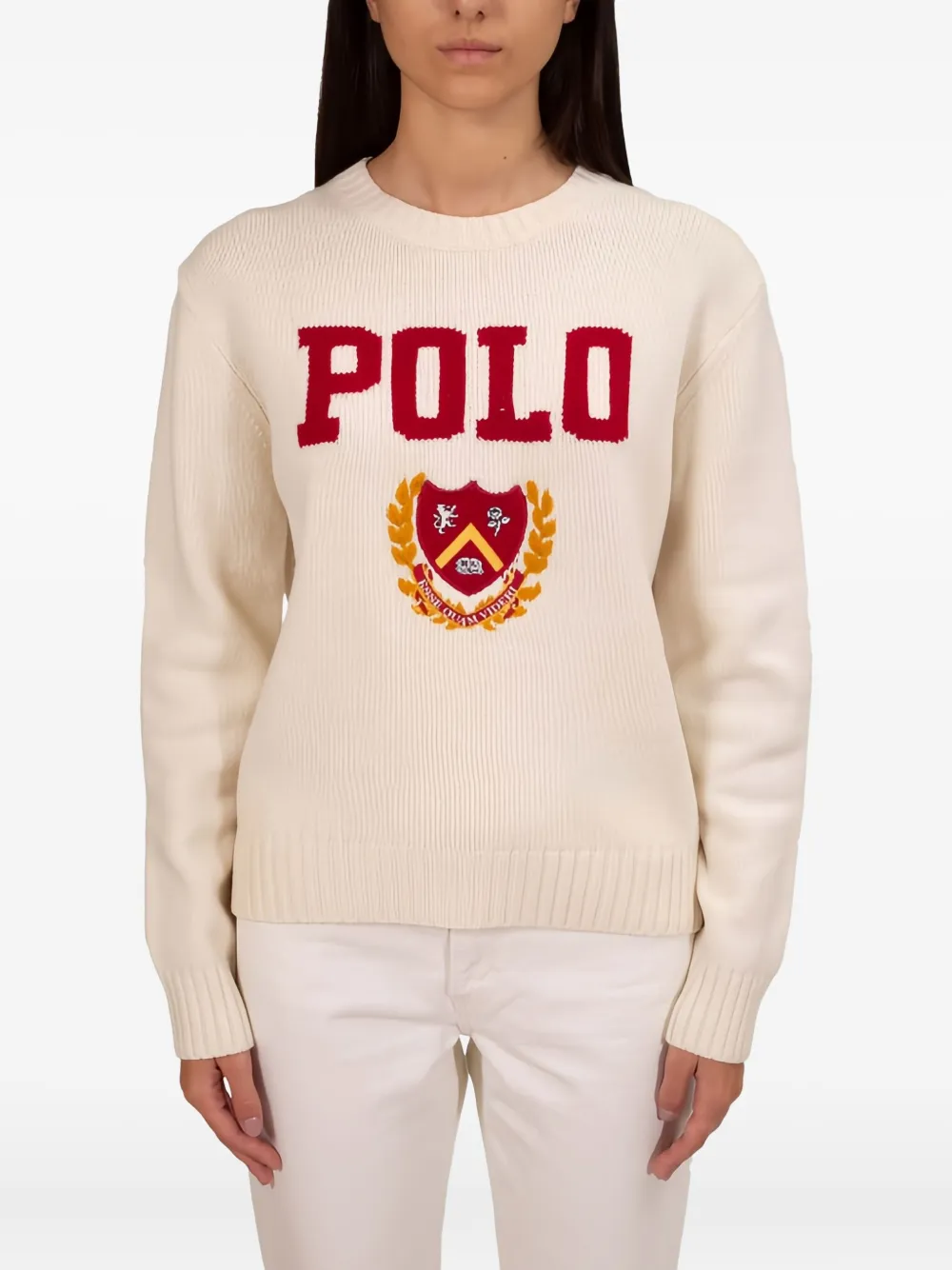 

Шерстяной свитер с круглым вырезом POLO RALPH LAUREN, нейтральный