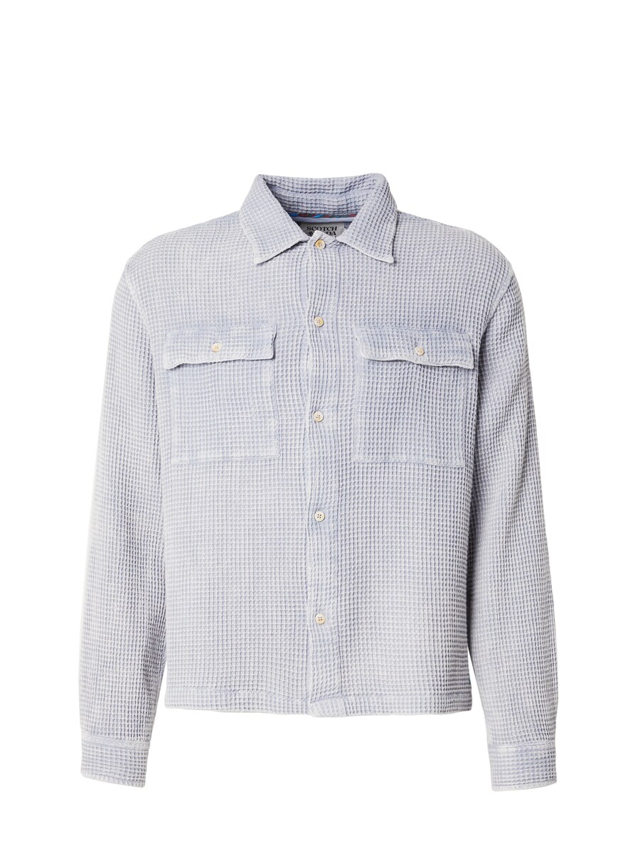 

Повседневная рубашка SCOTCH & SODA Regular fit Button Up Shirt, светло-серый