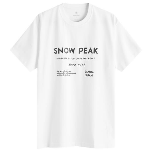 

Футболка с логотипом типографии Snow Peak, белый