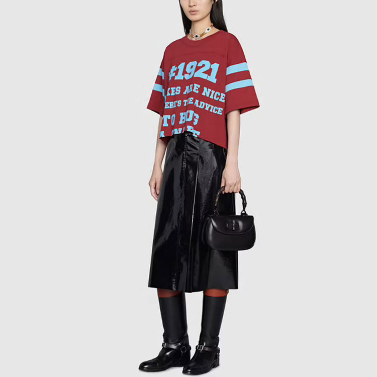 Топ женский Gucci Классический, укороченный, красный — фото 2
