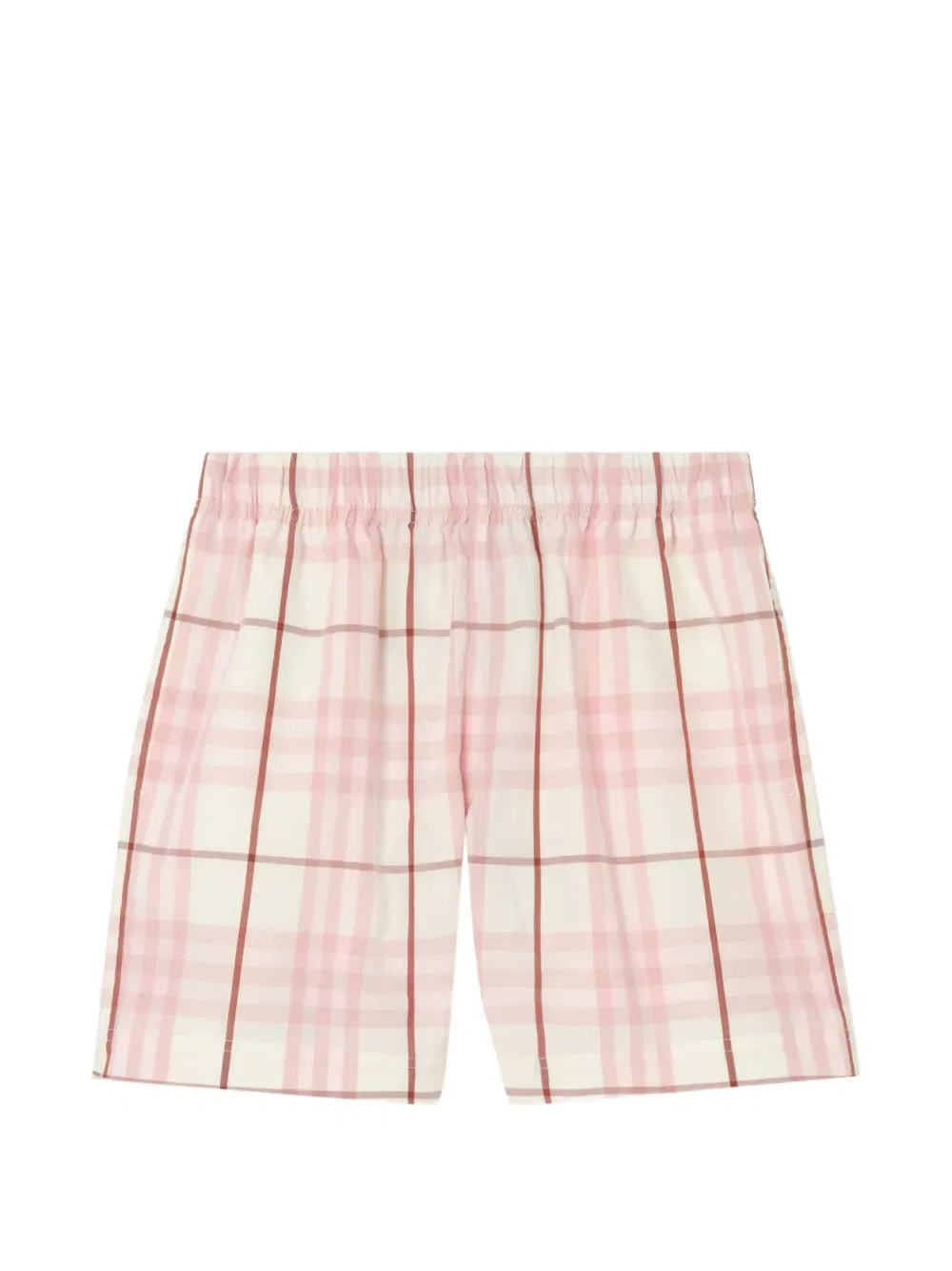 Проверьте хлопковые шорты Burberry Kids, розовый