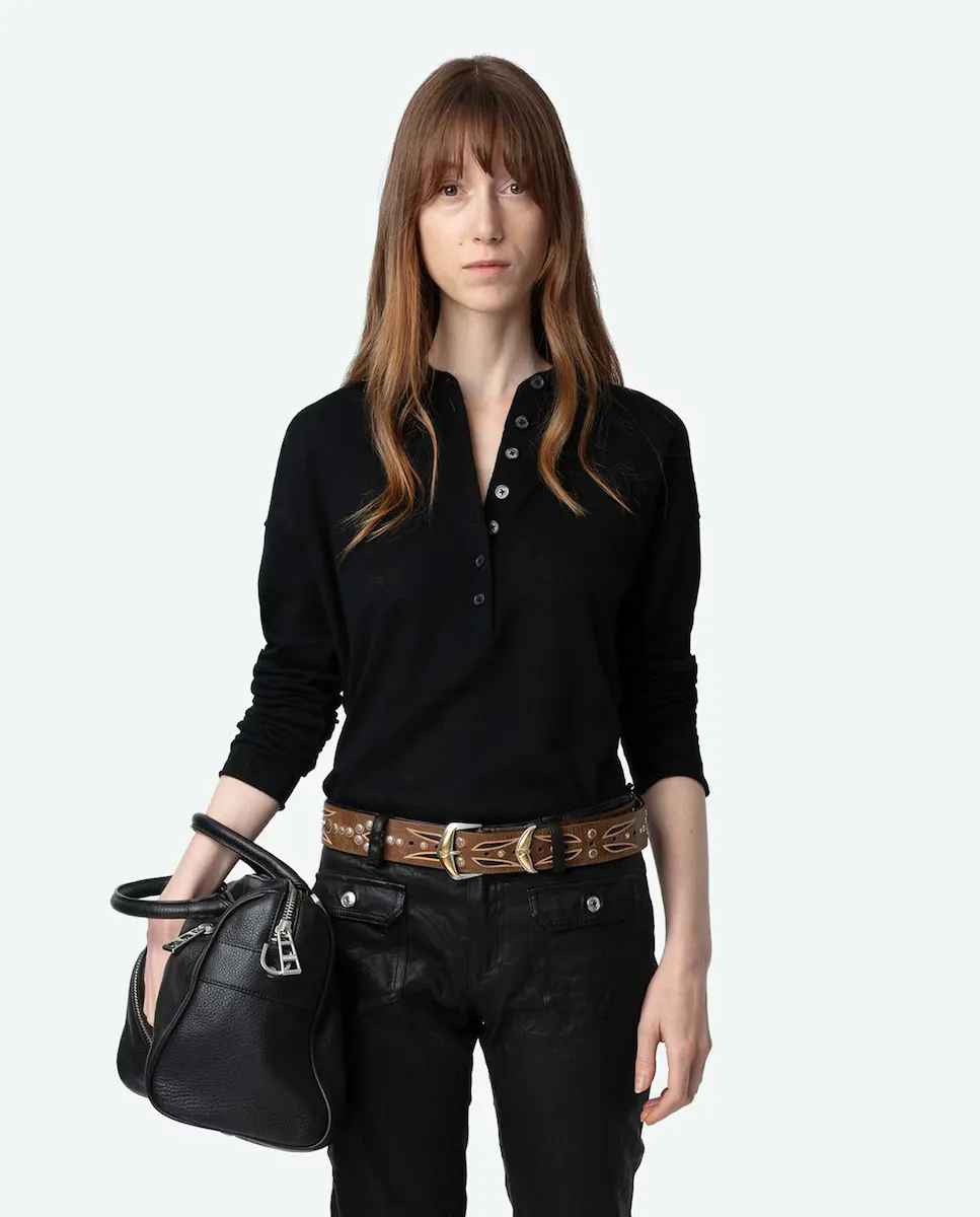 

Женский свитер Marly из 100% кашемира с длинными рукавами Zadig & Voltaire, черный
