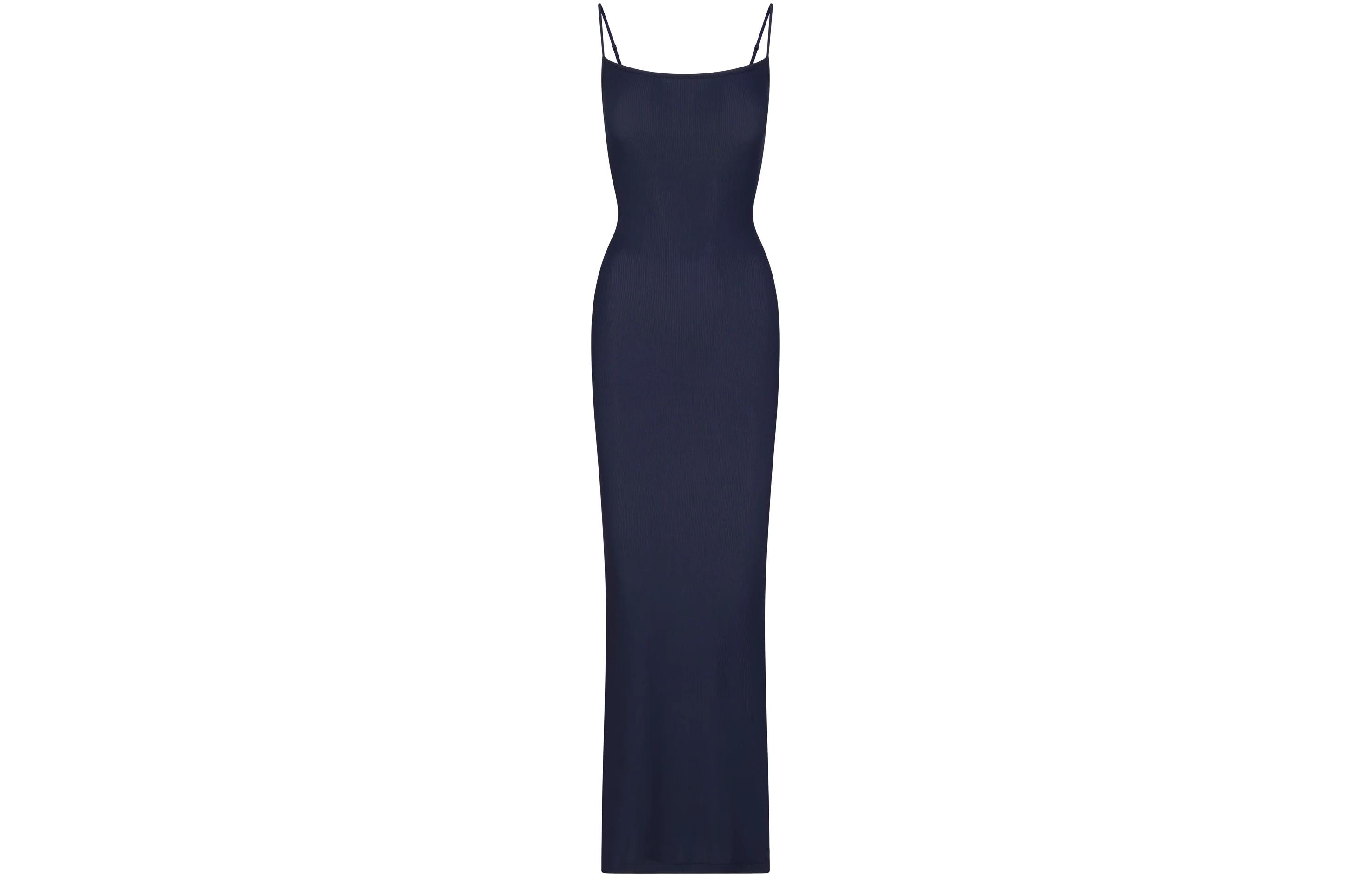 

Слип-платье SKIMS SOFT LOUNGE LONG SLIP DRESS женское темно-синее