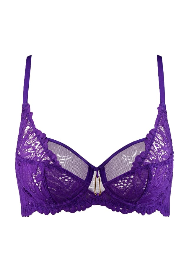 

Бюстгальтер на косточках кружевной аксессуар Aubade, фиолетовый