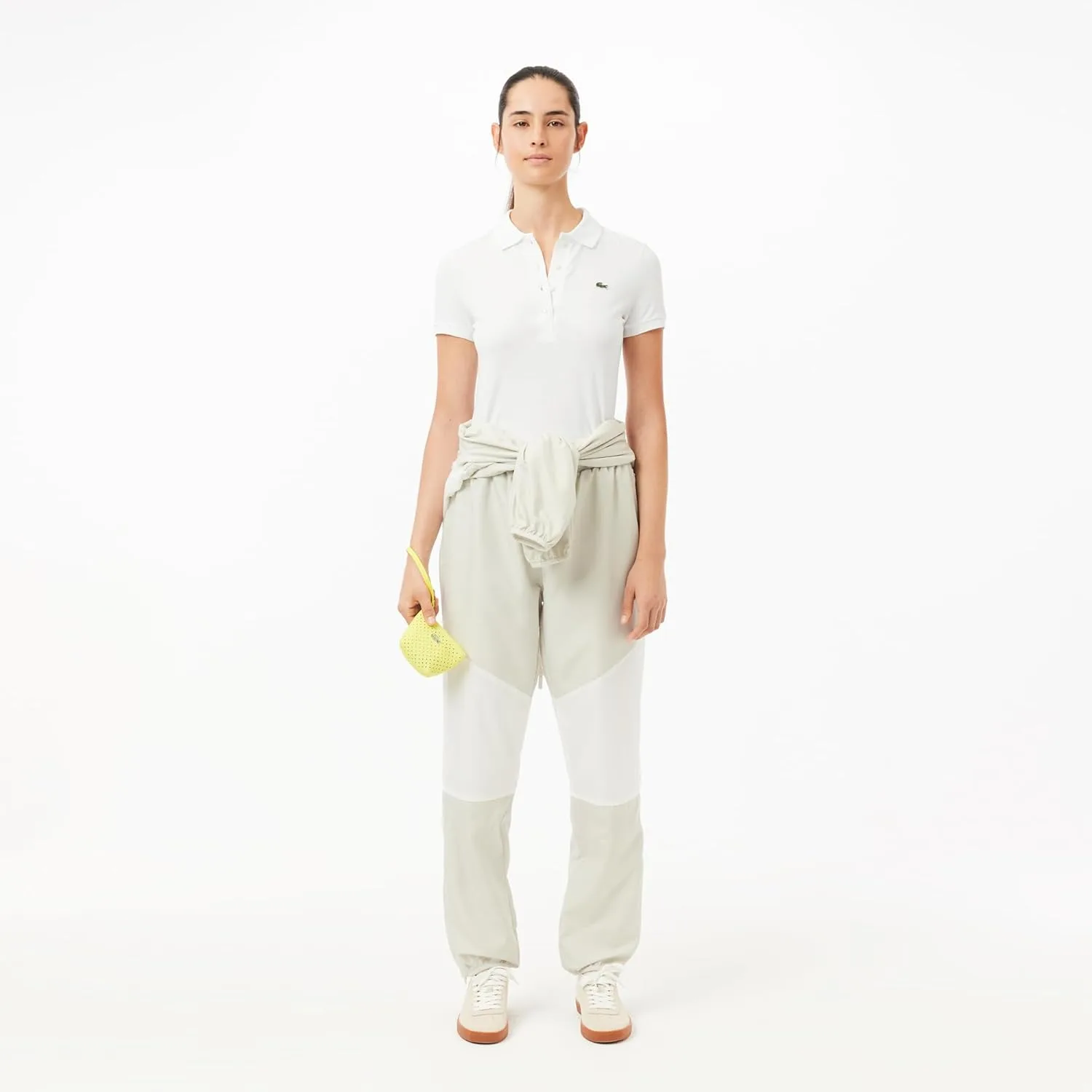 Поло Lacoste L.12.d Slim Fit Green Croc, зеленое — фото 4