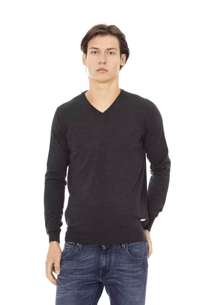 

Мужской свитер из серой ткани Baldinini Trend, Gray