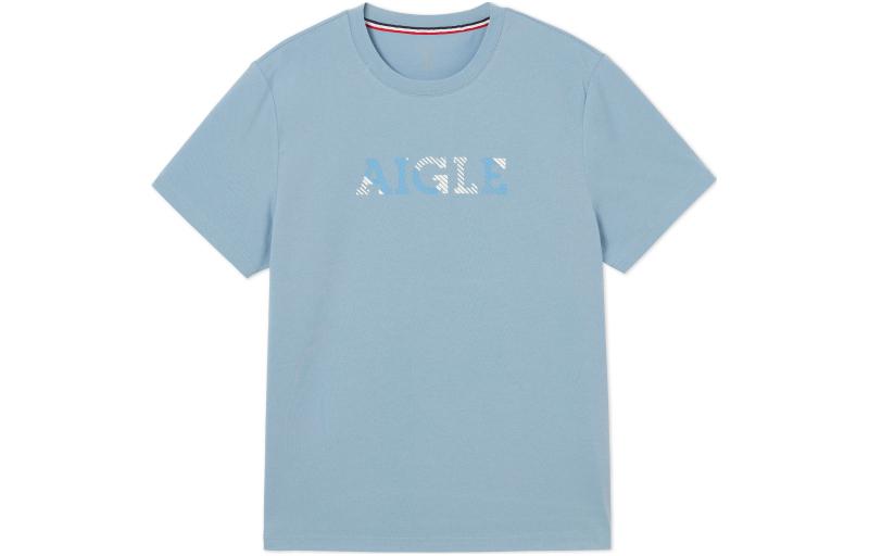 

Футболка мужская светло-джинсовая голубая AIGLE