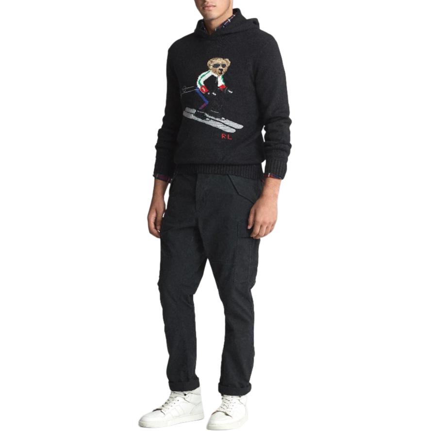 Polo Ralph Lauren Вязаный свитер мужской черный FW23 — фото 4