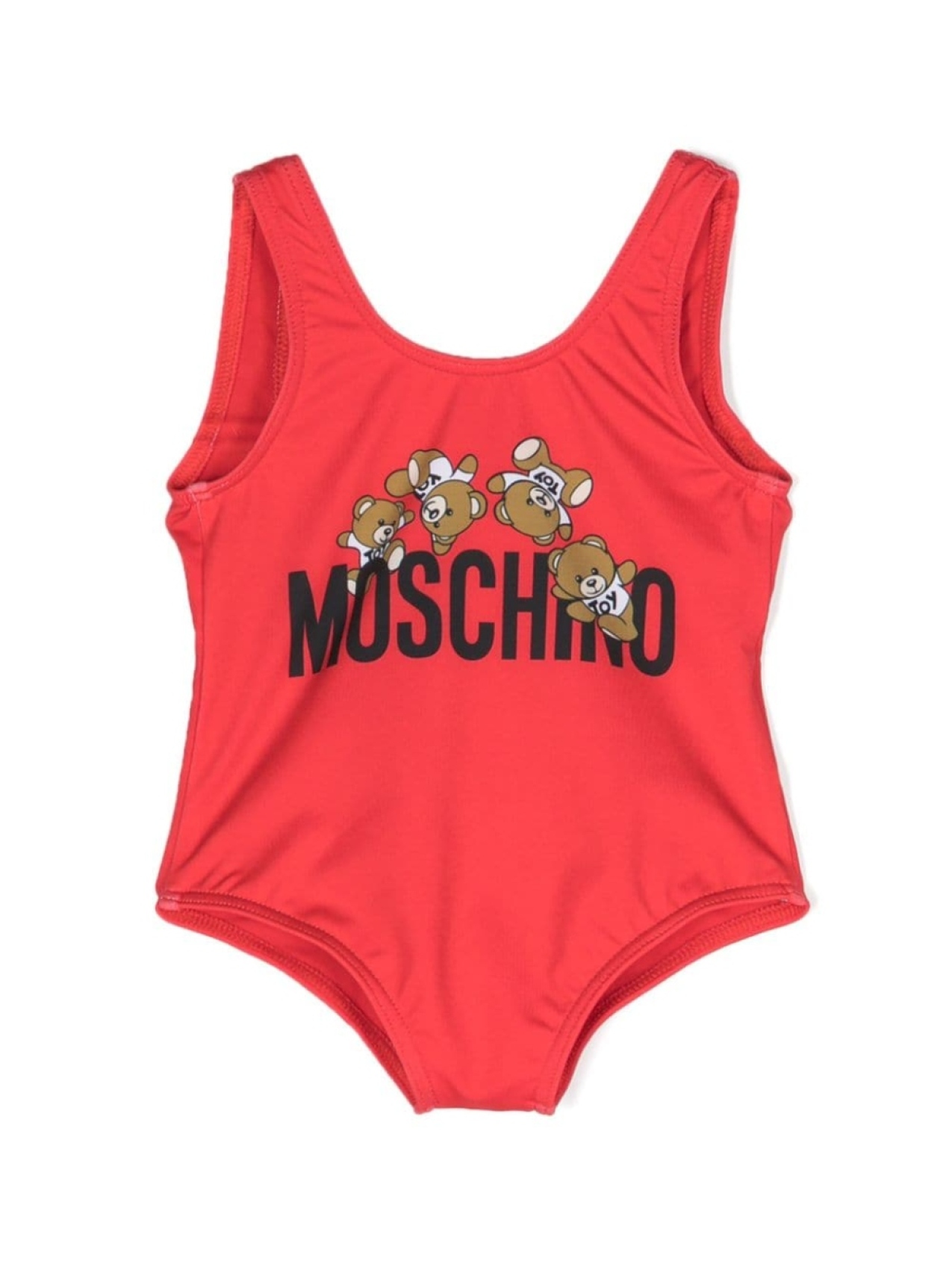 

Moschino Kids купальник с логотипом, красный