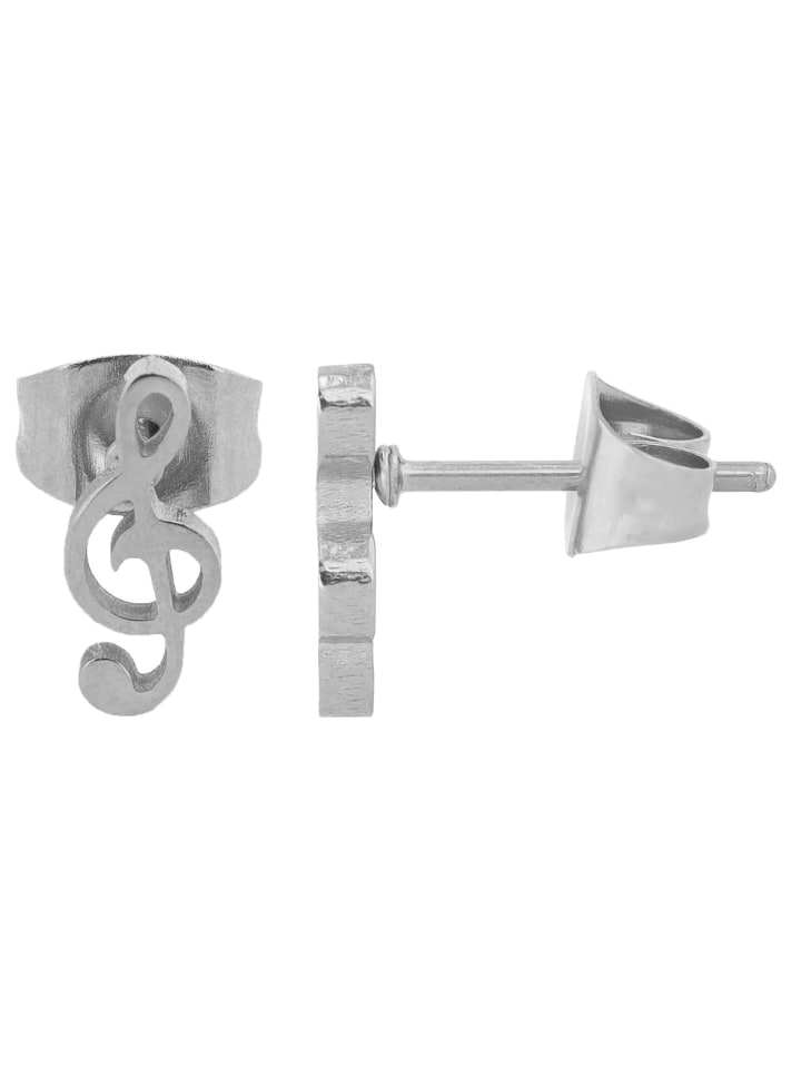 

Adeliás Женские серьги - Серьги-гвоздики из нержавеющей стали серебристого цвета