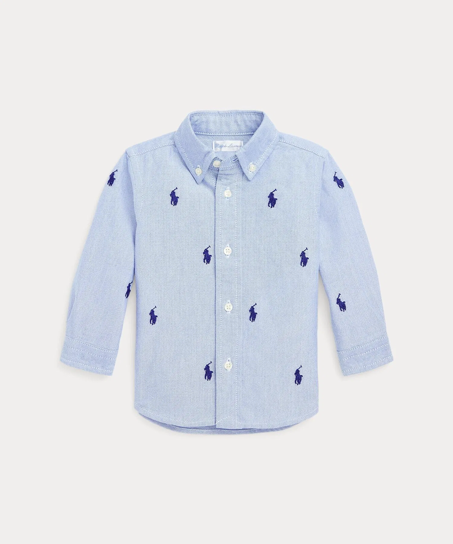 Детская рубашка Polo Ralph Lauren из хлопка с вышивкой