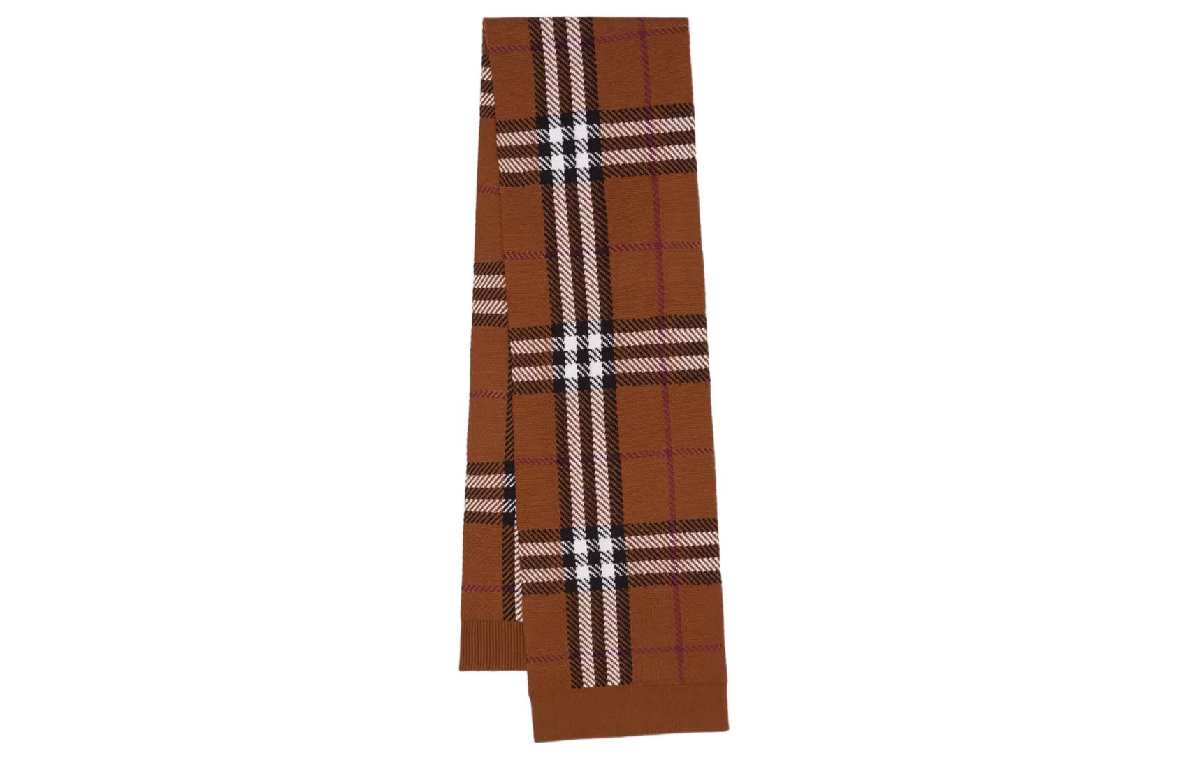 

Burberry Шерстяной вязаный шарф, Brown