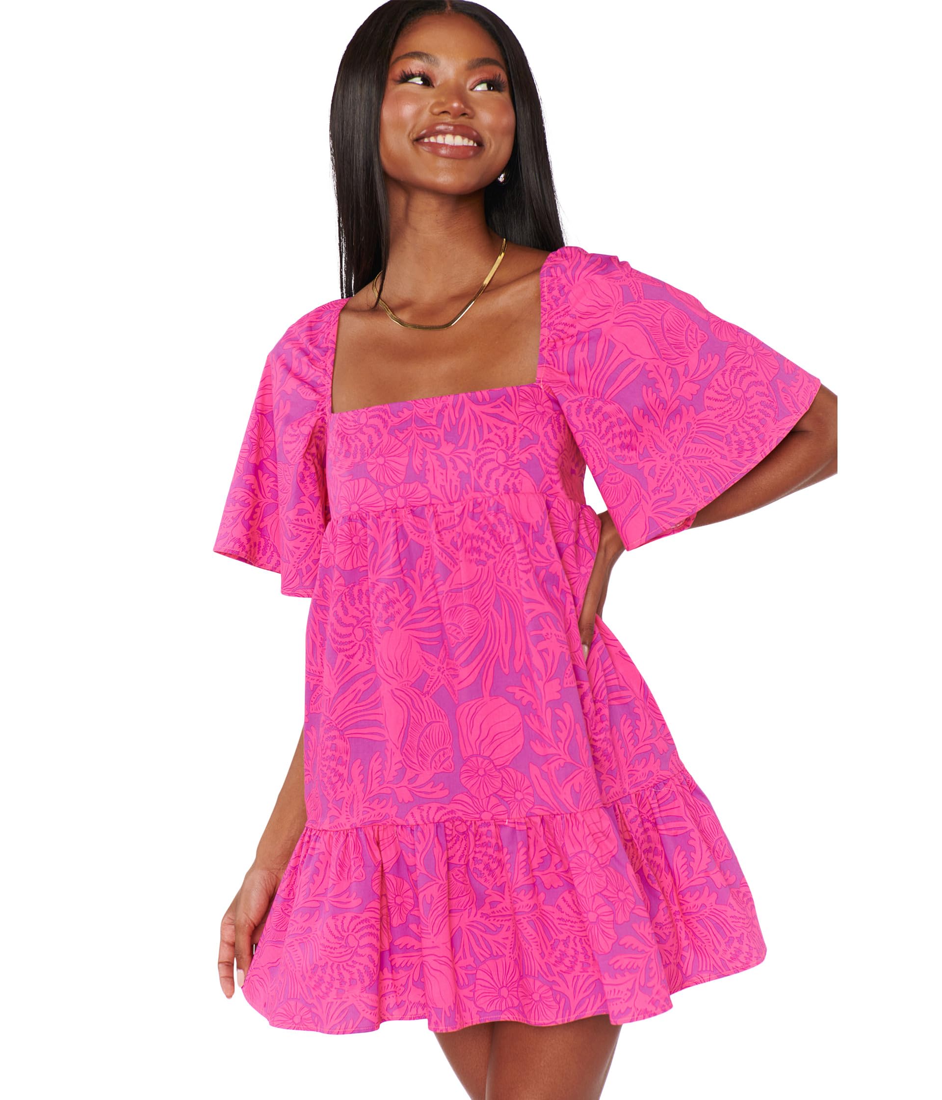 

Платье Show Me Your Mumu Erin Mini Dress, цвет Pink Shells Poplin