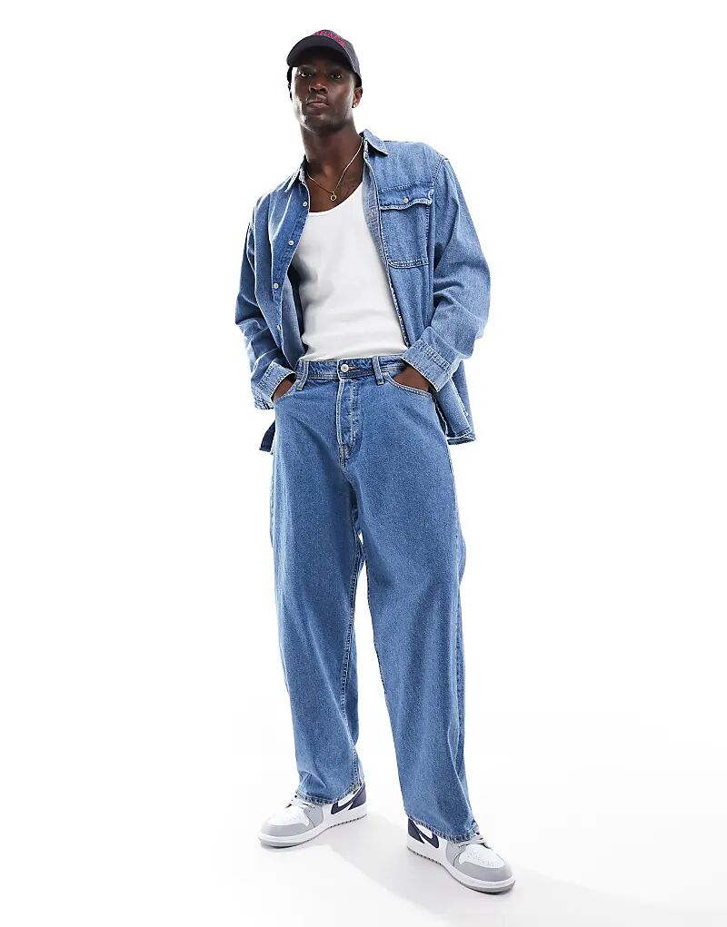 

Джинсы Jack & Jones Ron Skate, средне-синие, в комплекте.