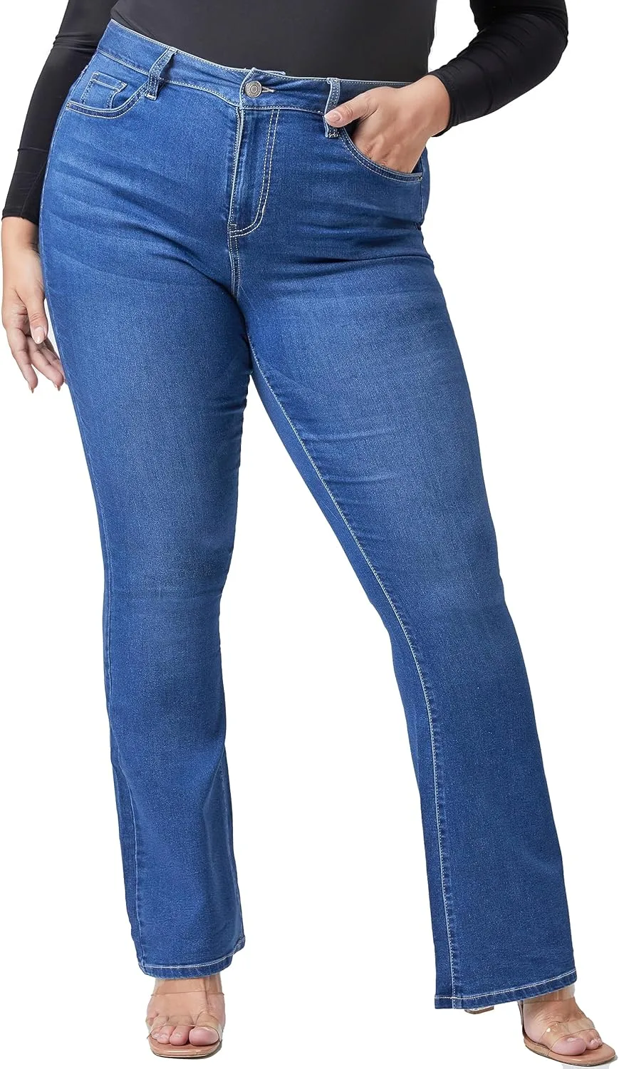 

Женские джинсы Plus Size HyperDenim Super Stretchy Flare YMI