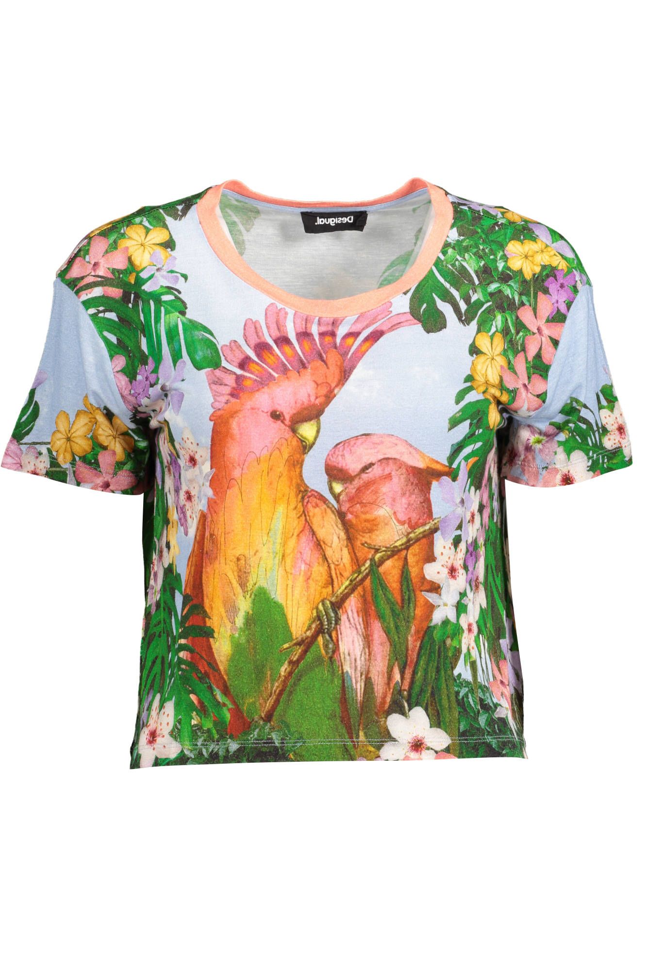 

Женский топ из светло-голубой вискозы Desigual
