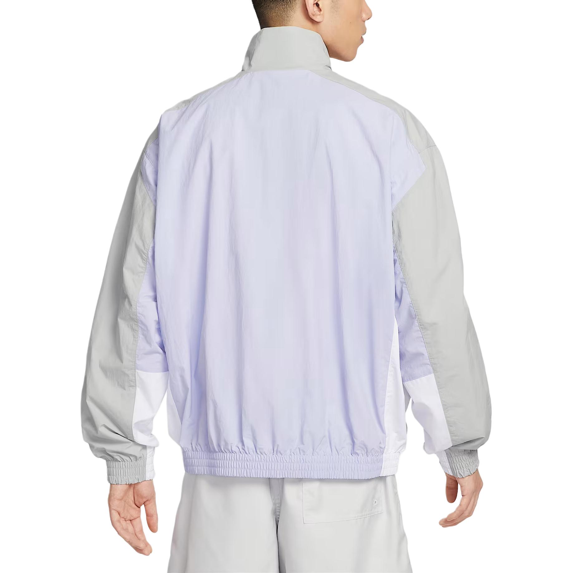 Nike Мужская оверсайз тканая куртка для спорта, Phantom/Light Smoke Gray/White — фото 3